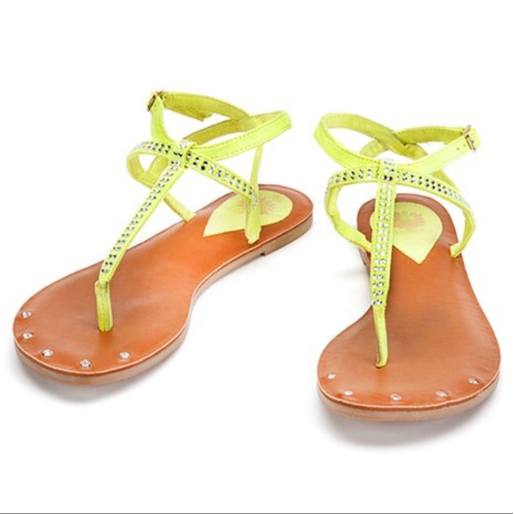 Yellow Box sweden yellow rhinestone crystal sandal - Picture 4 of 8